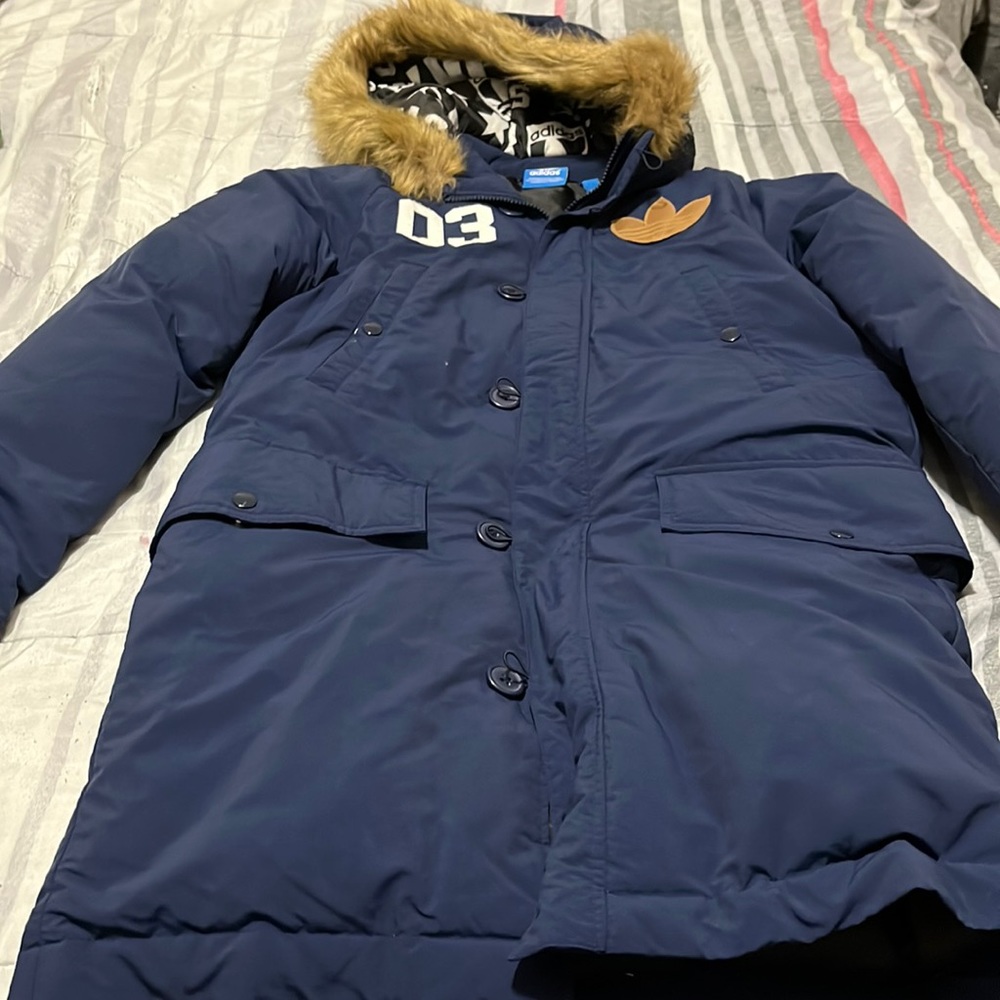 Adidas long puffer jacket